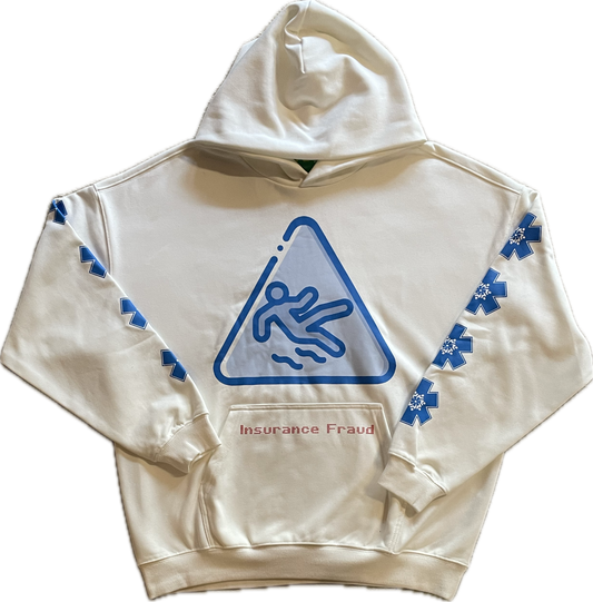 INSURANCE FRAUD HOODIE WHITE